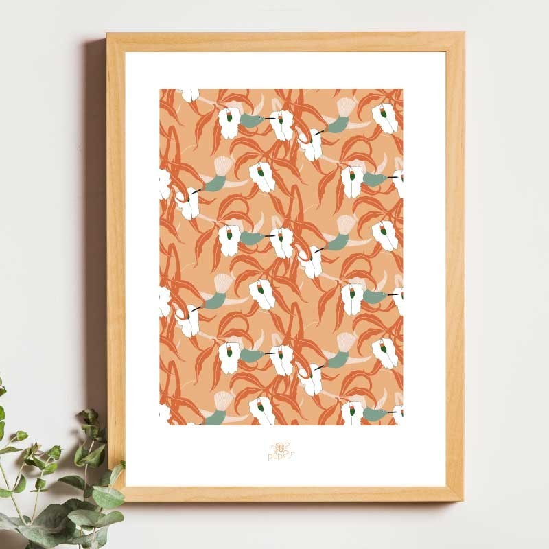 Affiche panoramique gravure Noe Paper - inspiré par la nature