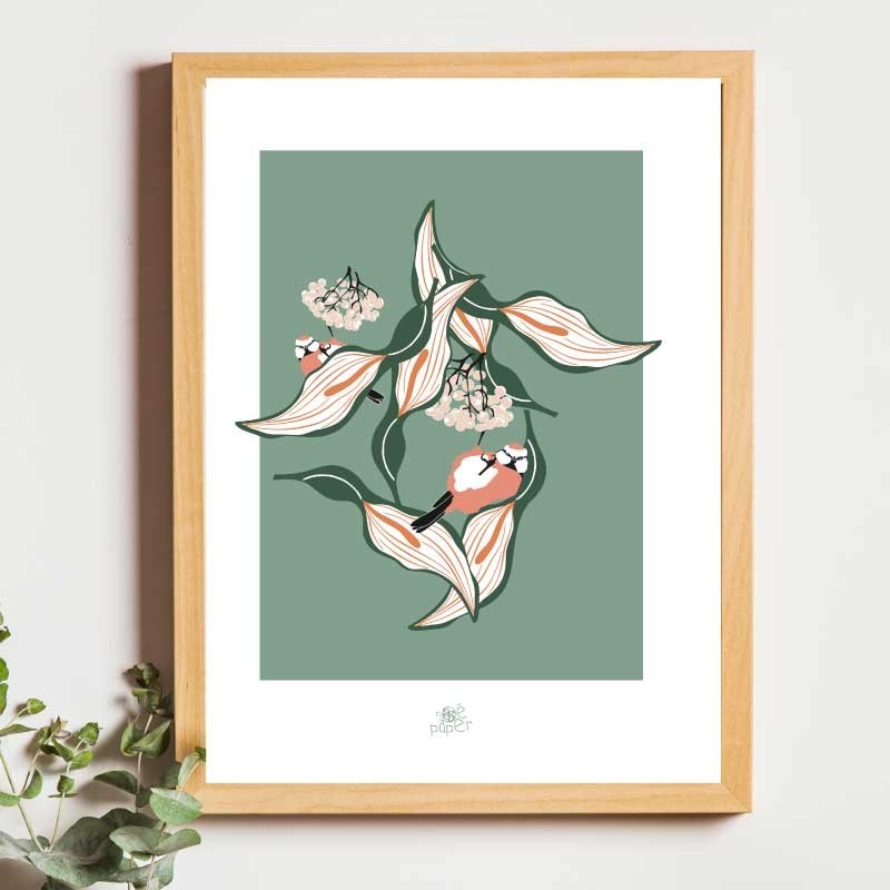 Affiche panoramique gravure Noe Paper - inspiré par la nature