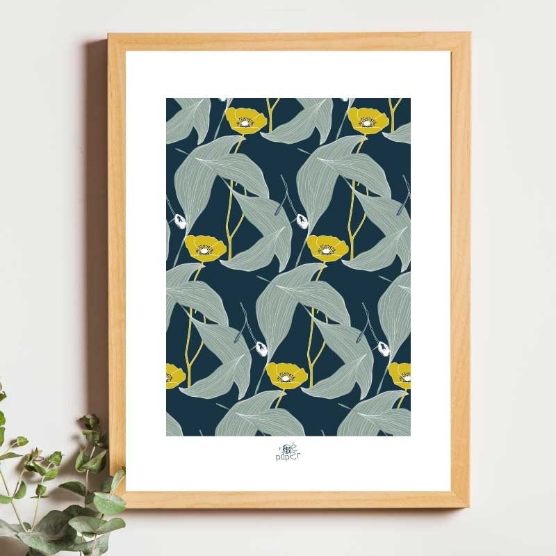 Affiche panoramique gravure Noe Paper - inspiré par la nature