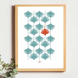 Affiche panoramique gravure Noe Paper - inspiré par la nature