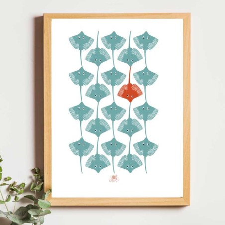 Affiche panoramique gravure Noe Paper - inspiré par la nature