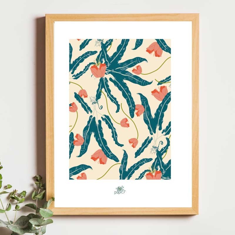 Affiche panoramique gravure Noe Paper - inspiré par la nature