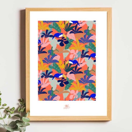 Affiche panoramique gravure Noe Paper - inspiré par la nature