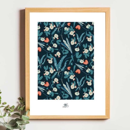 Affiche panoramique gravure Noe Paper - inspiré par la nature